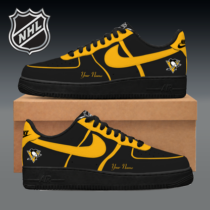 LIMITED EDITION - NEW CUSTOMIZED NHL26 PBP PITTSBURGH PENGUINS AF1 SNEAKER