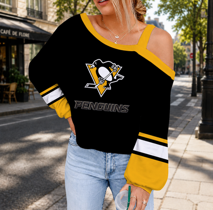 EXCLUSIVE EDITION - NEW CUSTOMIZED NHL26 PBP PITTSBURGH PENGUINS DROP SHOULDER SWEATSHIRT