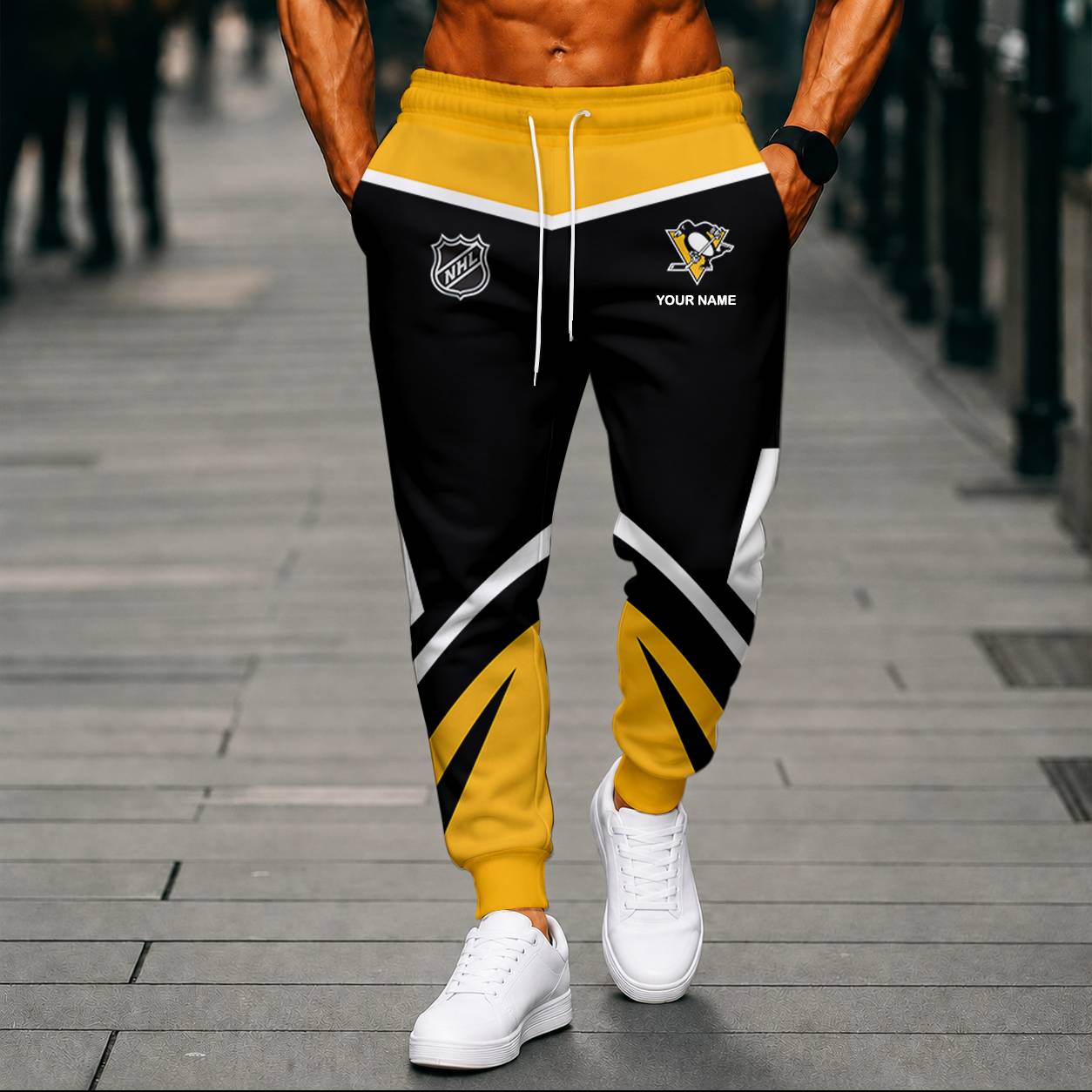 LIMITED EDITION - NEW CUSTOMIZED NHL26 PBP PITTSBURGH PENGUINS UNISEX LONG PANTS