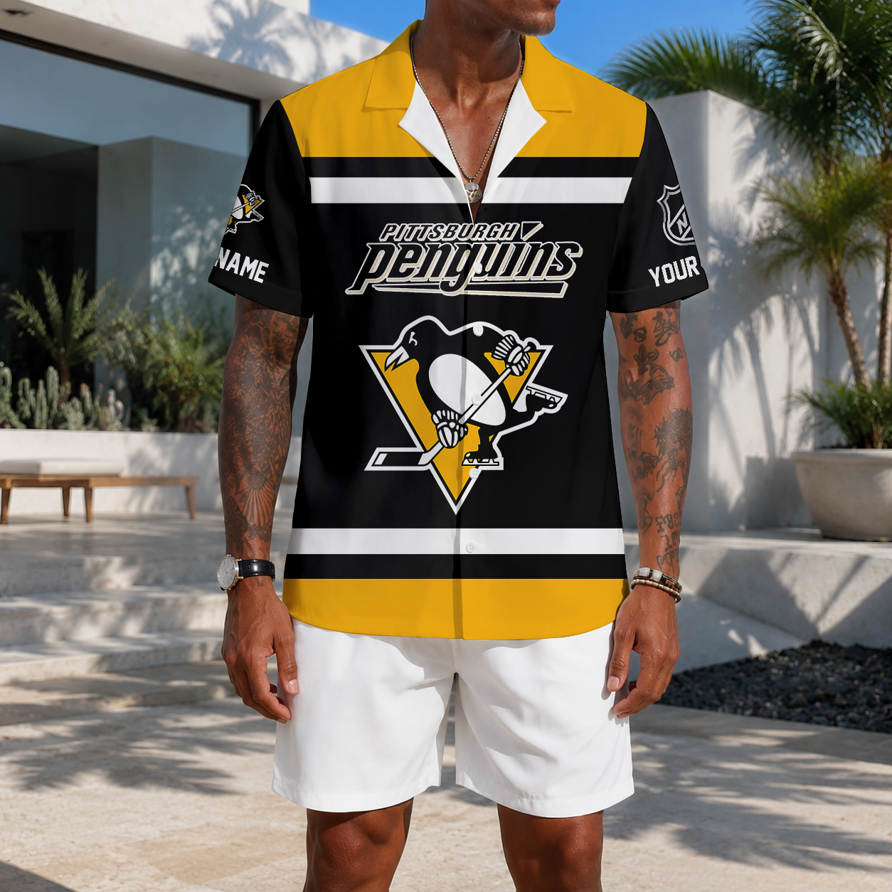 LIMITED EDITION - NEW CUSTOMIZED NHL26 PBP PITTSBURGH PENGUINS UNISEX HAWAIIAN SHIRT