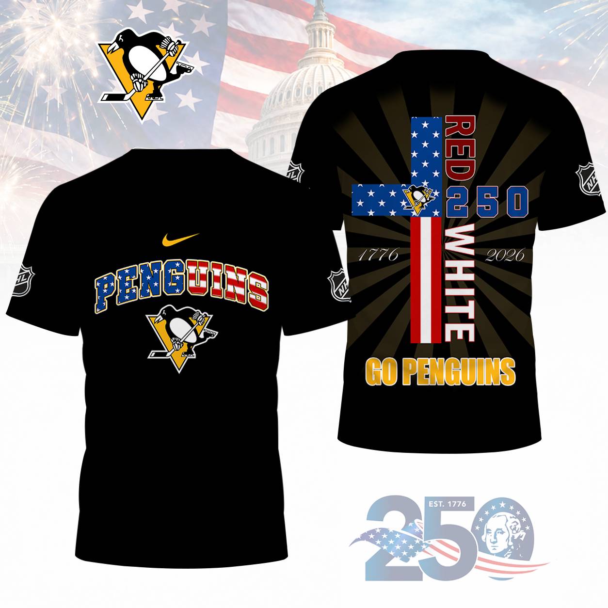LIMITED EDITION - NEW CUSTOMIZED NHL26 PBP PITTSBURGH PENGUINS T-SHIRT, POLO SHIRT, ZIP POLO SHIRT, SWEATSHIRT, HOODIE & ZIP HOODIE