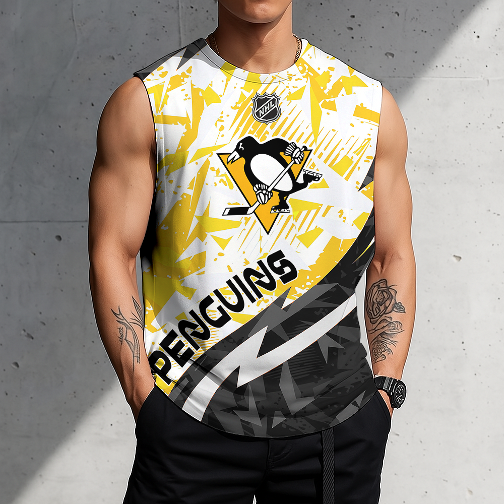 LIMITED EDITION - NEW CUSTOMIZED NHL26 PBP PITTSBURGH PENGUINS TANK TOP & GYM SHIRT