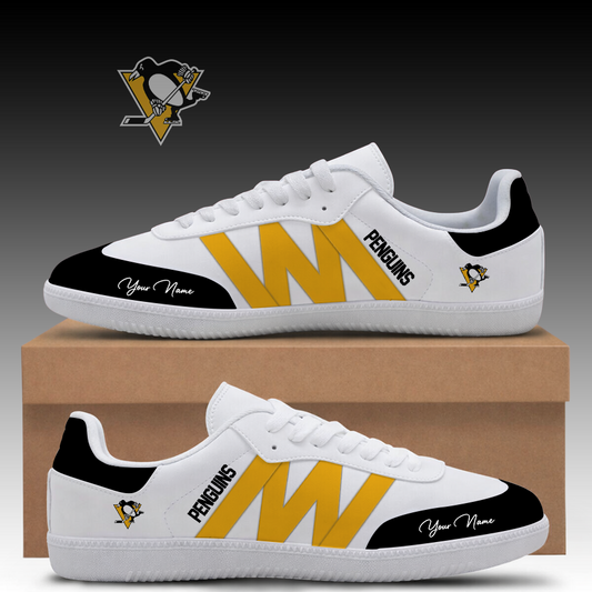 [SUPER SALE] NEW CUSTOMIZED NHL26 PBP PITTSBURGH PENGUINS CLASSIC SNEAKERS
