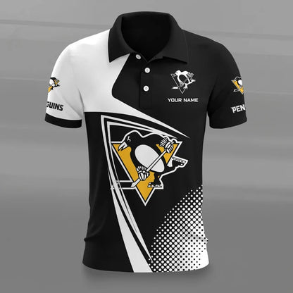 [SUPER SALE] NEW CUSTOMIZED NHL26 PBP PITTSBURGH PENGUINS POLO SHIRT