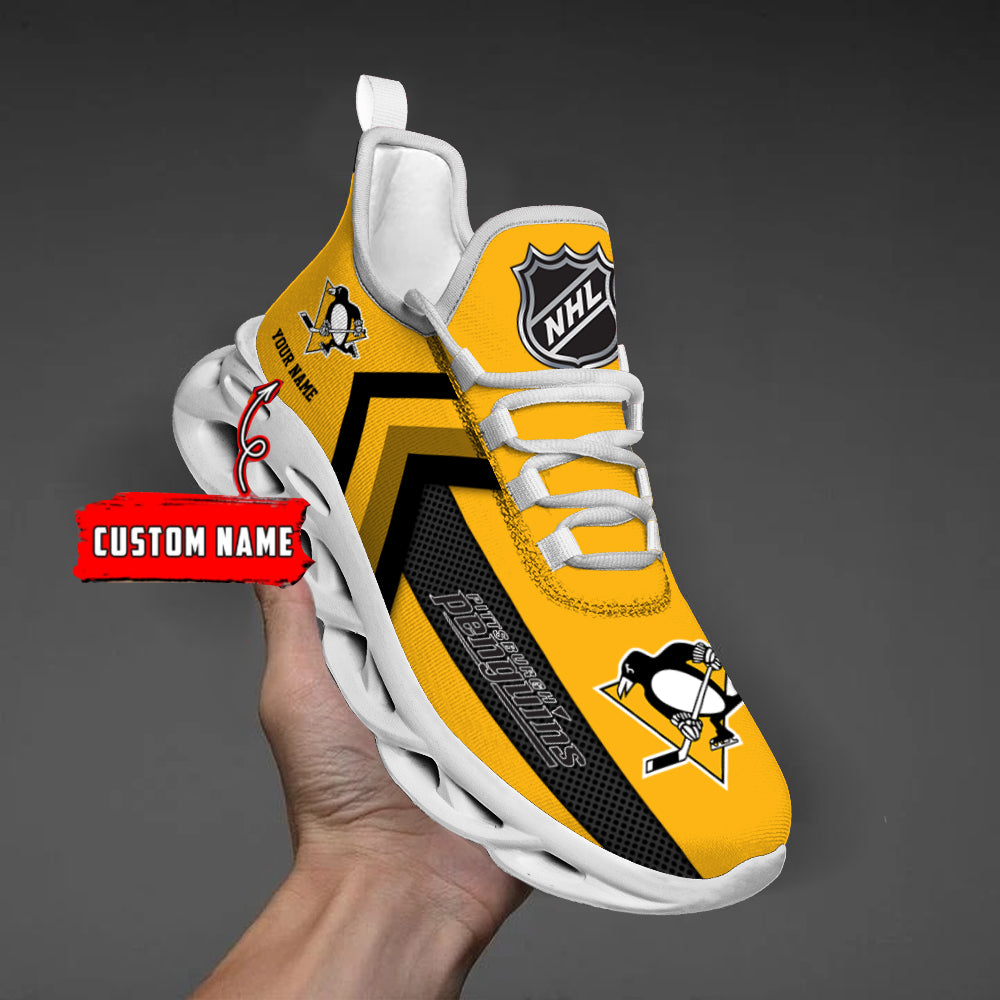 [SUPER SALE ] NEW CUSTOMIZED NHL26 PBP PITTSBURGH PENGUINS MAX SOUL SHOES