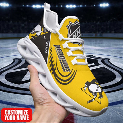 [SUPER SALE] NEW CUSTOMIZED NHL26 PBP PB PENGUINS PREMIUM CLUNKY SNEAKERS