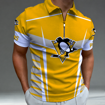 LIMITED EDITION - NEW CUSTOMIZED NHL26 PBP PITTSBURGH PENGUINS POLO SHIRT