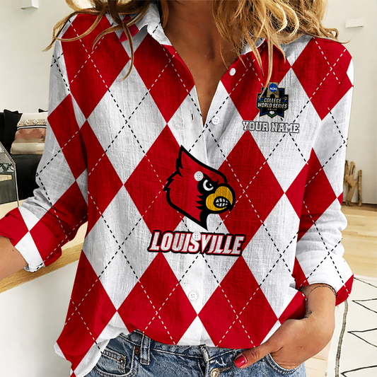 LIMITED DROP - NEW CUSTOMIZED | NCAA CWS26 ULC UL CARDINALS WOMEN CASUAL SHIRT FOR FAN