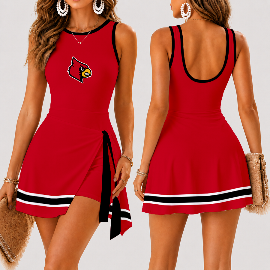 [FAN FAVORITE] NEW CUSTOMIZED NCAA CWS26 ULC LOUISVILLE CARDINALS WOMEN'S SUMMER SKORT DRESS