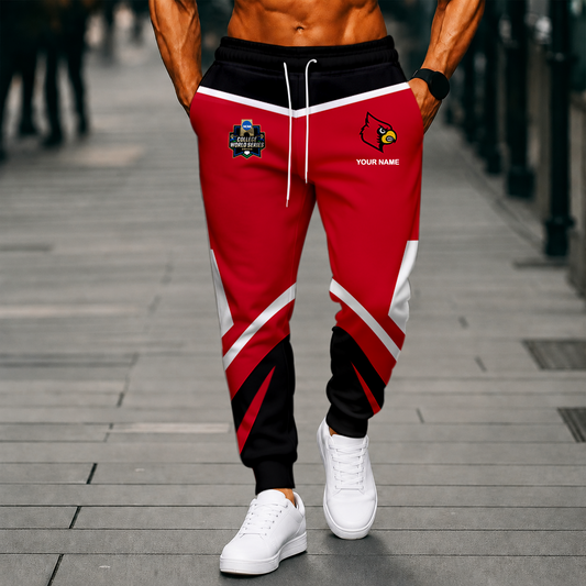 LIMITED EDITION - NEW CUSTOMIZED NCAA CWS26 ULC LOUISVILLE CARDINALS SWEATPANTS