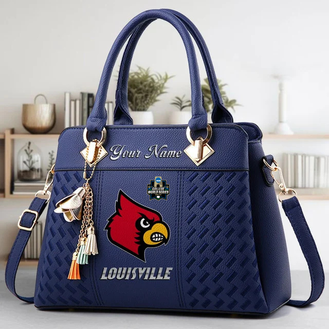 LIMITED EDITION - NEW CUSTOMIZED NCAA CWS26 ULC LOUISVILLE CARDINALS ZIP HANDBAG MULTICOLOR