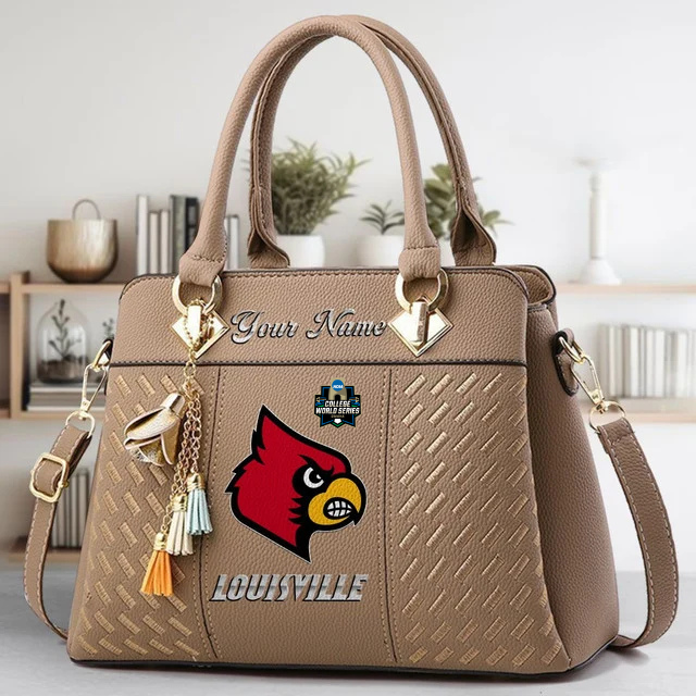 LIMITED EDITION - NEW CUSTOMIZED NCAA CWS26 ULC LOUISVILLE CARDINALS ZIP HANDBAG MULTICOLOR