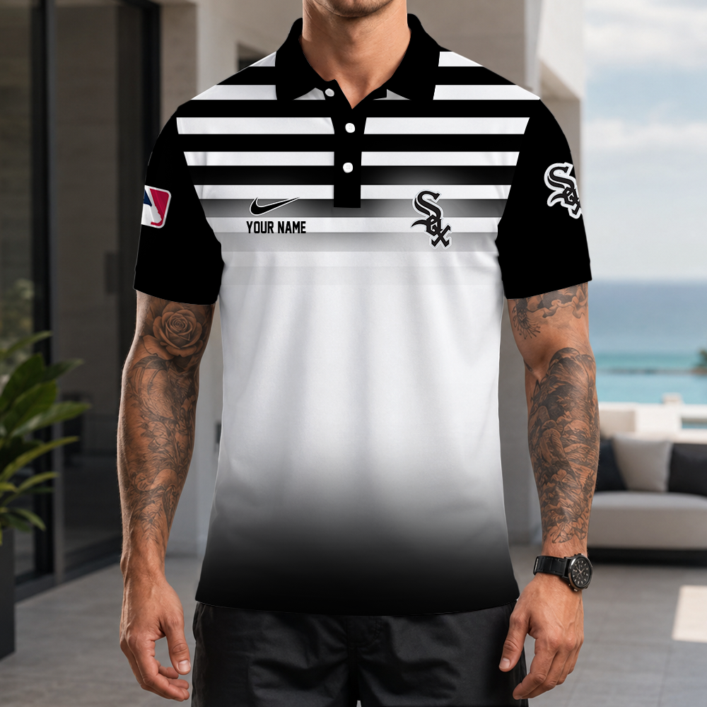 [FLASH SALE] NEW CUSTOMIZED MLB26 CWS CHICAGO WHITE SOX POLO SHIRT
