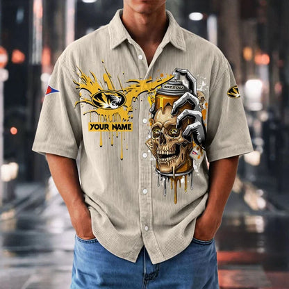 MEGA SALE - NEW CUSTOMIZED NCAA FBS26 MST MS TIGERS SEERSUCKER BUTTON SHIRT