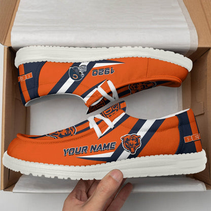 [SPECIAL OFFER] NEW CUSTOMIZED NFL26 CCB CHICAGO BEARS LOAFER SHOES