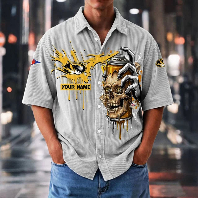 MEGA SALE - NEW CUSTOMIZED NCAA FBS26 MST MS TIGERS SEERSUCKER BUTTON SHIRT