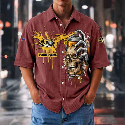 MEGA SALE - NEW CUSTOMIZED NCAA FBS26 MST MS TIGERS SEERSUCKER BUTTON SHIRT