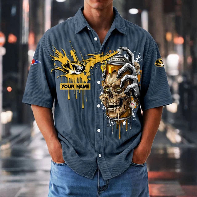 MEGA SALE - NEW CUSTOMIZED NCAA FBS26 MST MS TIGERS SEERSUCKER BUTTON SHIRT