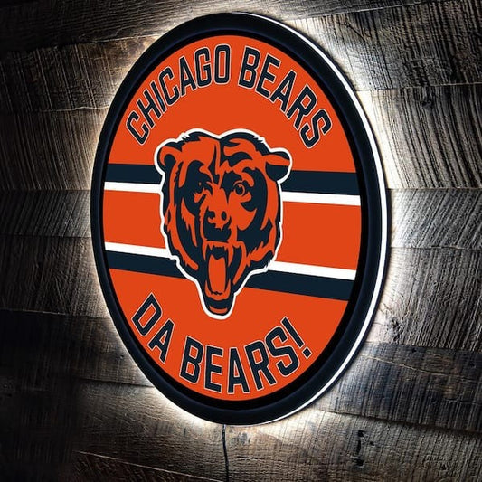 LIMITED EDITION - NEW PREMIUM NFL26 CCB CHICAGO BEARS LED LIGHT WALL DECOR
