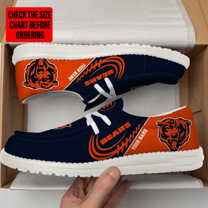 [SPECIAL OFFER] NEW CUSTOMIZED NFL26 CCB CHICAGO BEARS LOAFER SHOES
