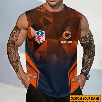 LIMITED EDITION - NEW CUSTOMIZED NFL26 CCB CHICAGO BEARS MEN'S GYM SHIRT