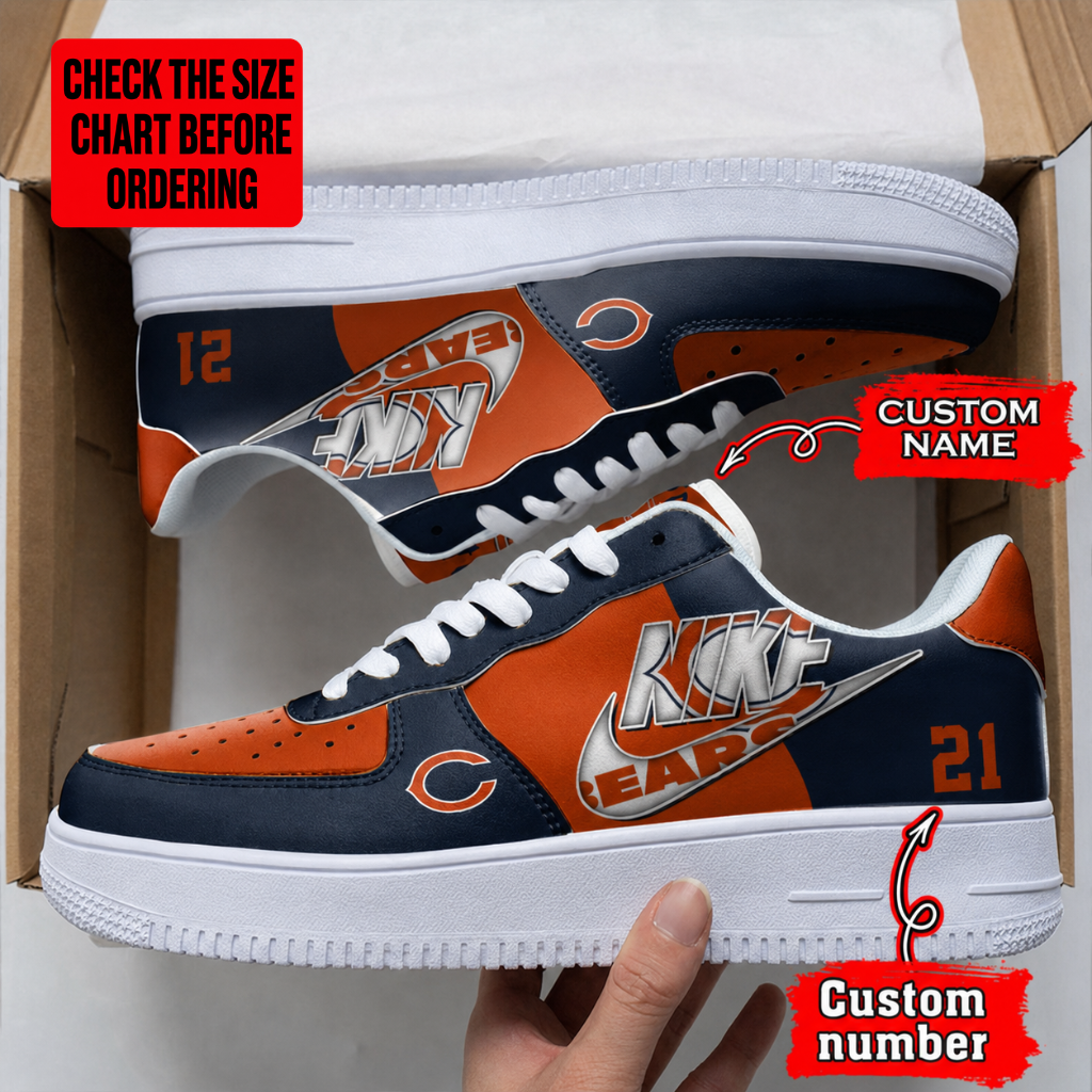[SPECIAL OFFER] NEW CUSTOMIZED NFL26 CCB CHICAGO BEARS AF1 SHOES