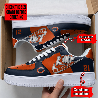 [SPECIAL OFFER] NEW CUSTOMIZED NFL26 CCB CHICAGO BEARS AF1 SHOES