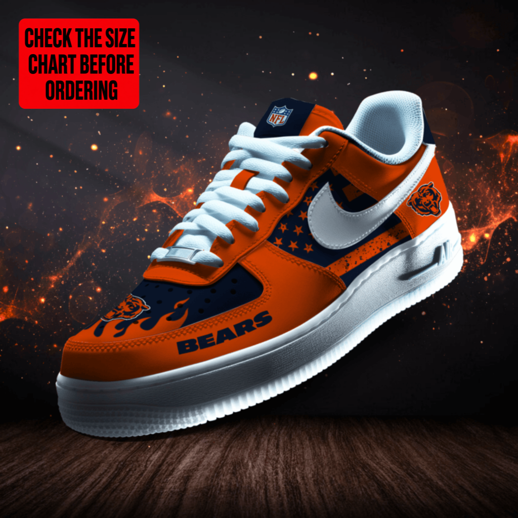 LIMITED EDITION - NEW CUSTOMIZED NFL26 CCB CHICAGO BEARS AF1 SNEAKERS