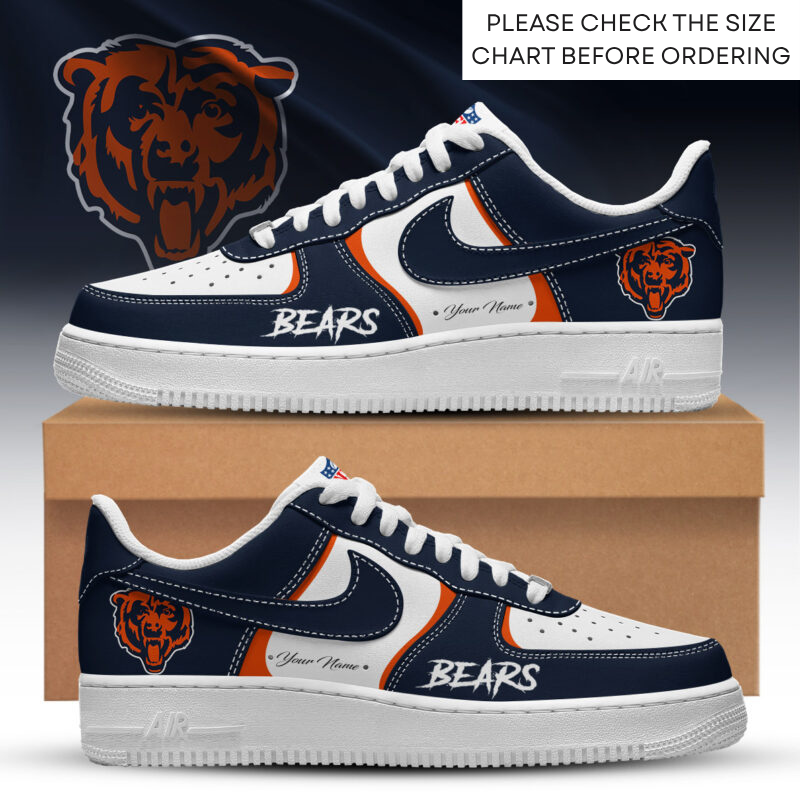 LIMITED EDITION - NEW CUSTOMIZED NFL26 CCB CHICAGO BEARS AF1 SHOES