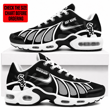 LIMITED EDITION - NEW CUSTOMIZED MLB26 CWS CHICAGO WHITE SOX AIR MAX PLUS SNEAKERS