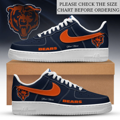 LIMITED EDITION - NEW CUSTOMIZED NFL26 CCB CHICAGO BEARS AF1 SHOES
