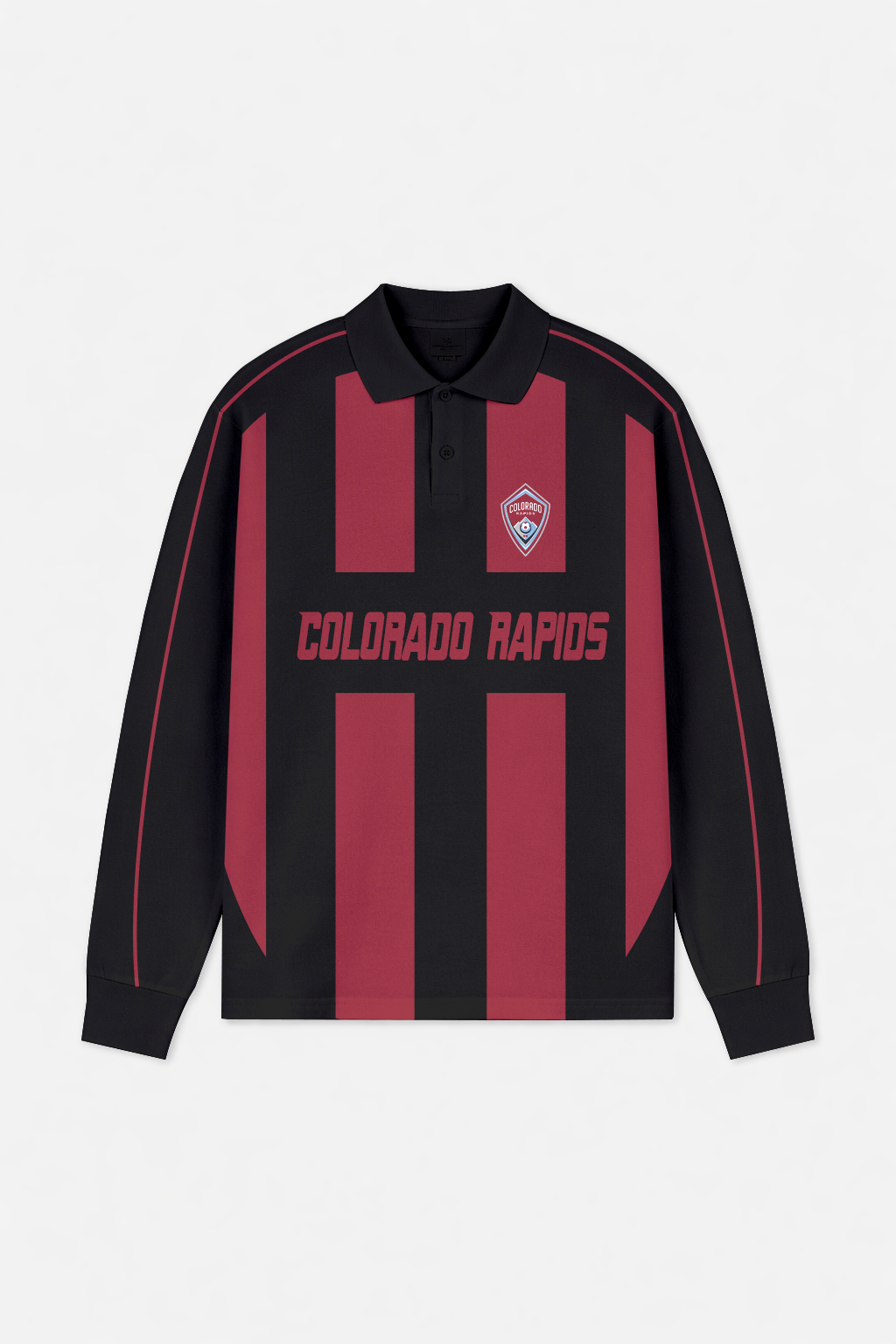 LIMITED EDITION - NEW CUSTOMIZED MLS26 CLR CLRD RAPIDS LONG SLEEVE POLO