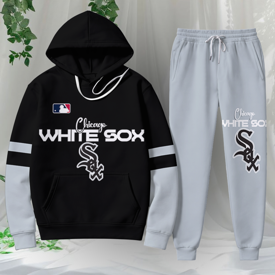 LIMITED EDITION - NEW CUSTOMIZED MLB26 CWS CHICAGO WHITE SOX HOODIE & SWEATPANTS SET