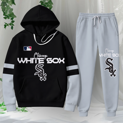 LIMITED EDITION - NEW CUSTOMIZED MLB26 CWS CHICAGO WHITE SOX HOODIE & SWEATPANTS SET