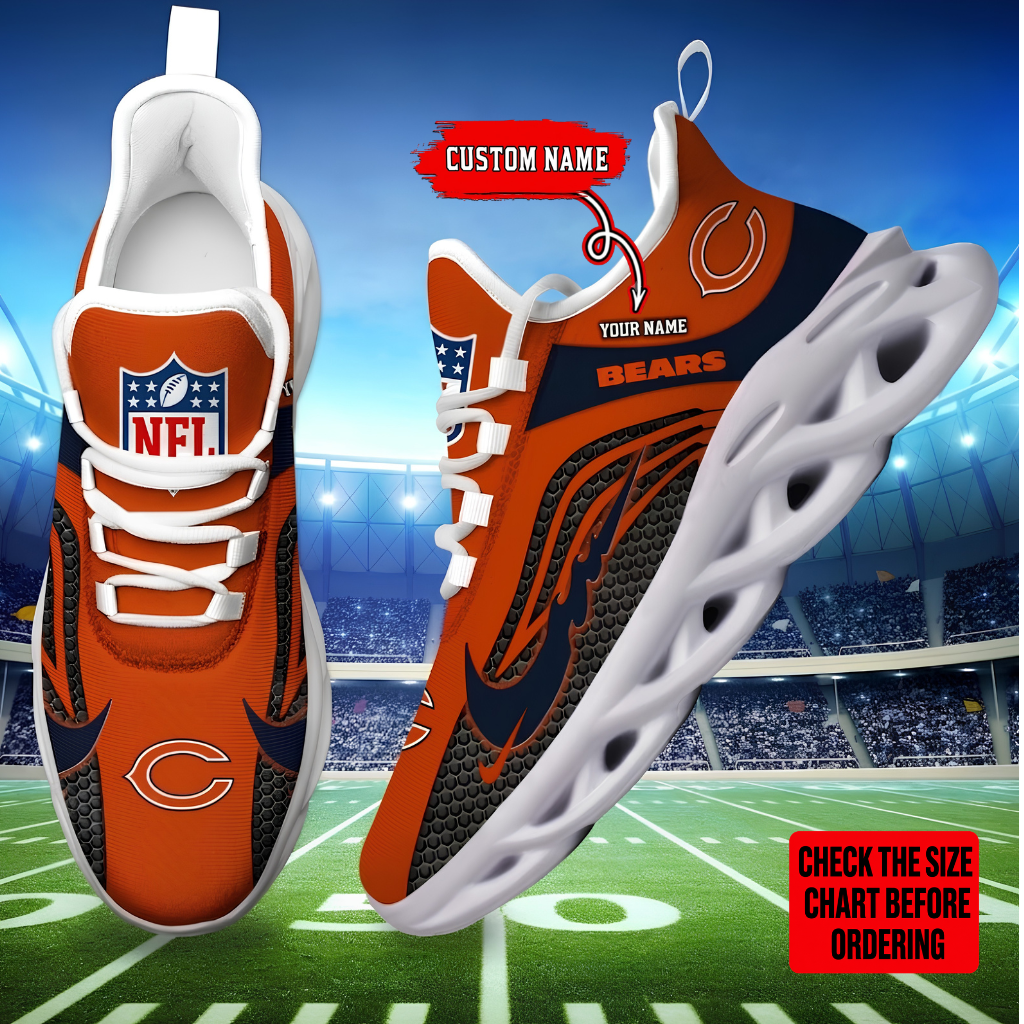 [SPECIAL OFFER] NEW CUSTOMIZED NFL26 CCB CHICAGO BEARS UNISEX CLUNKY SNEAKERS