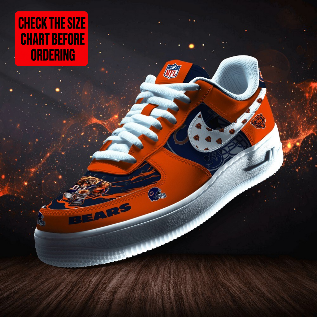LIMITED EDITION - NEW CUSTOMIZED NFL26 CCB CHICAGO BEARS AF1 SHOES