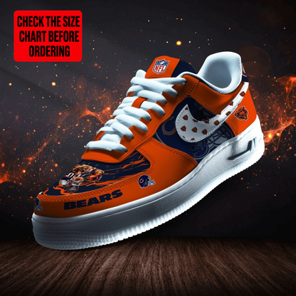 LIMITED EDITION - NEW CUSTOMIZED NFL26 CCB CHICAGO BEARS AF1 SHOES