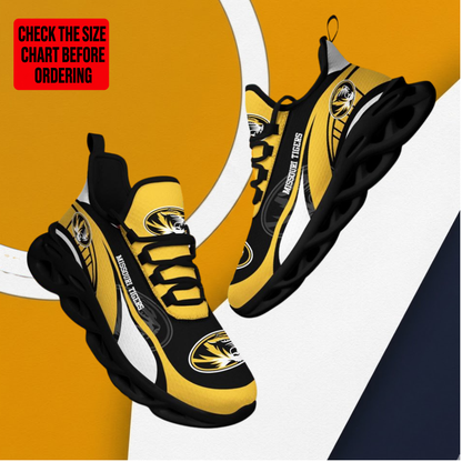 LIMITED EDITION - NEW CUSTOMIZED NCAA FBS26 MST MISSOURI TIGERS CLUNKY SNEAKERS