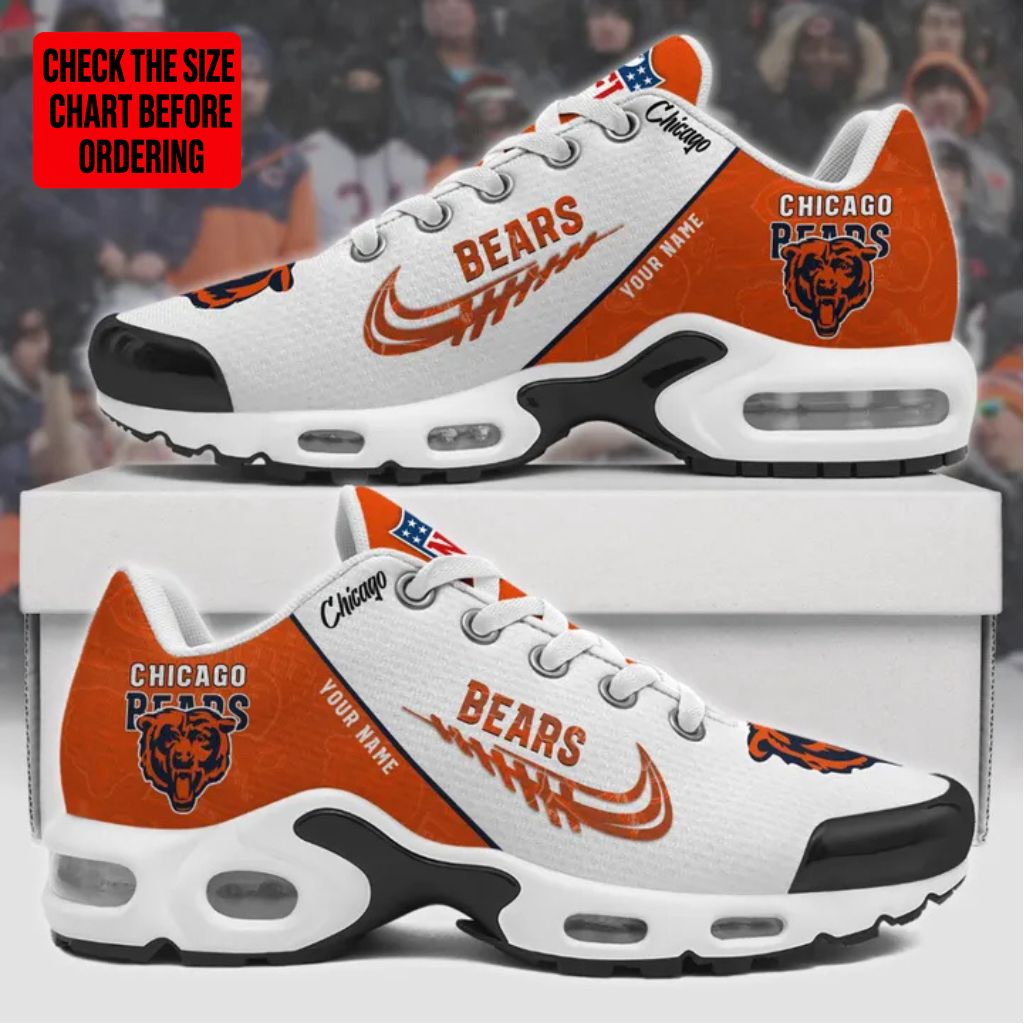 LIMITED EDITION - NEW CUSTOMIZED NFL26 CCB CHICAGO BEARS AIR MAX PLUS SNEAKERS