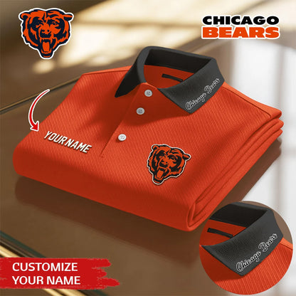 LIMITED EDITION - NEW CUSTOMIZED NFL26 CCB CHICAGO BEARS POLO SHIRT