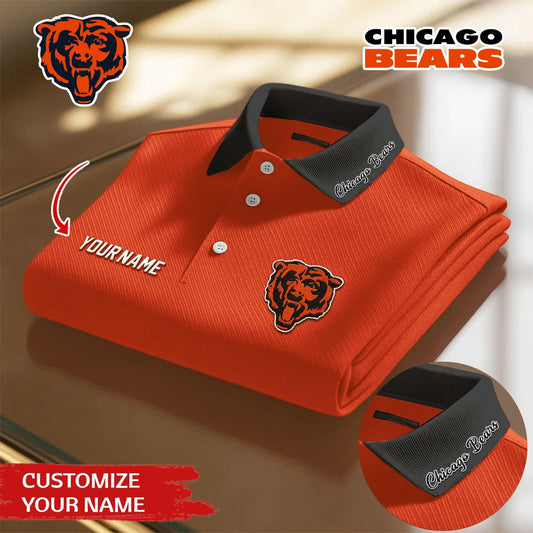 LIMITED EDITION - NEW CUSTOMIZED NFL26 CCB CHICAGO BEARS POLO SHIRT