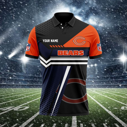 LIMITED EDITION - NEW CUSTOMIZED NFL26 CCB CHICAGO BEARS POLO SHIRT