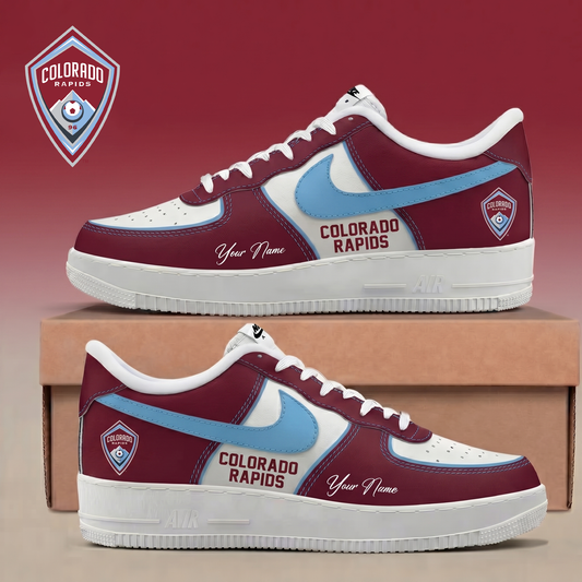 ENDING TODAY - NEW CUSTOMIZED MLS26 CLR CLRD RAPIDS AF1 SNEAKERS