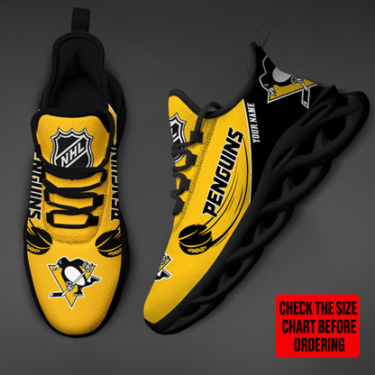 LIMITED EDITION - NEW CUSTOMIZED NHL26 PBP PITTSBURGH PENGUINS CLUNKY SNEAKERS
