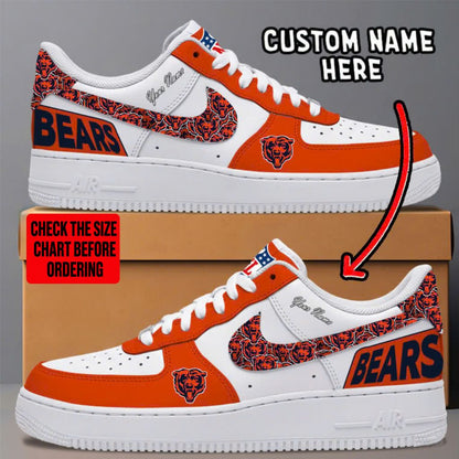 LIMITED EDITION - NEW CUSTOMIZED NFL26 CCB CHICAGO BEARS AF1 SNEAKERS