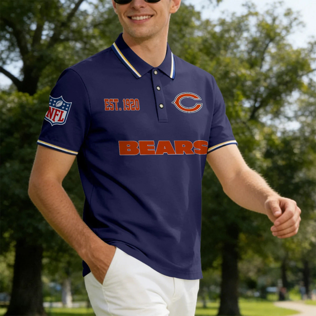 [SPECIAL OFFER] NEW CUSTOMIZED NFL26 CCB CHICAGO BEARS POLO SHIRT