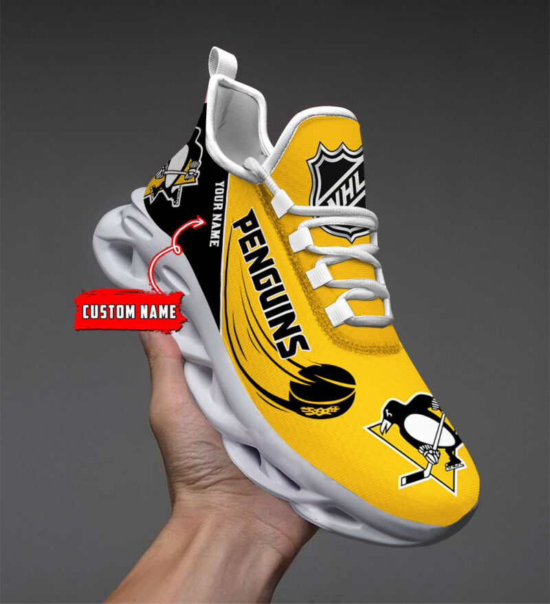 LIMITED EDITION - NEW CUSTOMIZED NHL26 PBP PITTSBURGH PENGUINS CLUNKY SNEAKERS