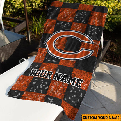 LIMITED EDITION - NEW CUSTOMIZED NFL26 CCB CHICAGO BEARS BEACH TOWEL