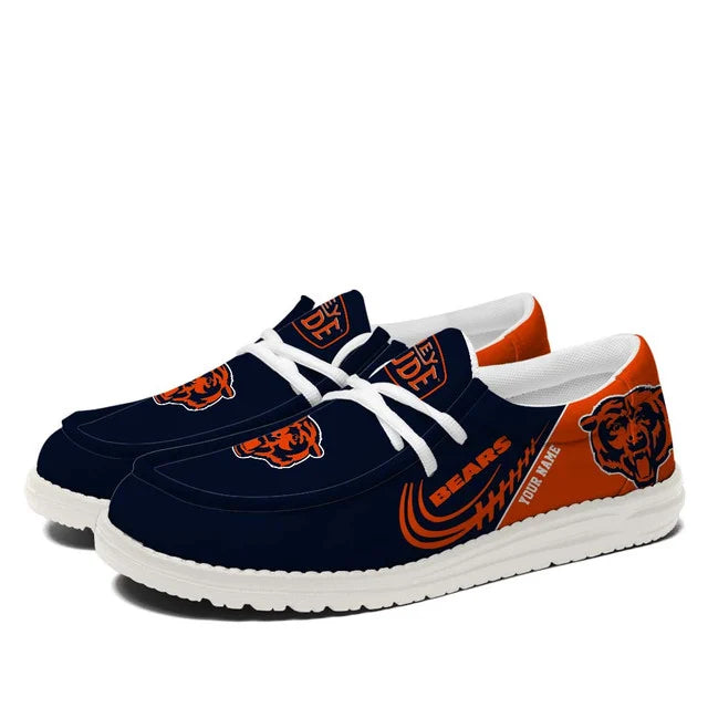 [SPECIAL OFFER] NEW CUSTOMIZED NFL26 CCB CHICAGO BEARS LOAFER SHOES