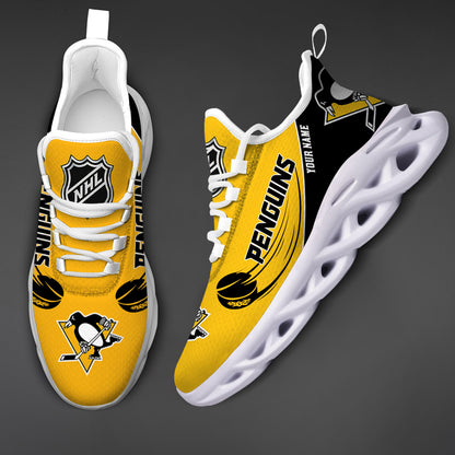 LIMITED EDITION - NEW CUSTOMIZED NHL26 PBP PITTSBURGH PENGUINS CLUNKY SNEAKERS